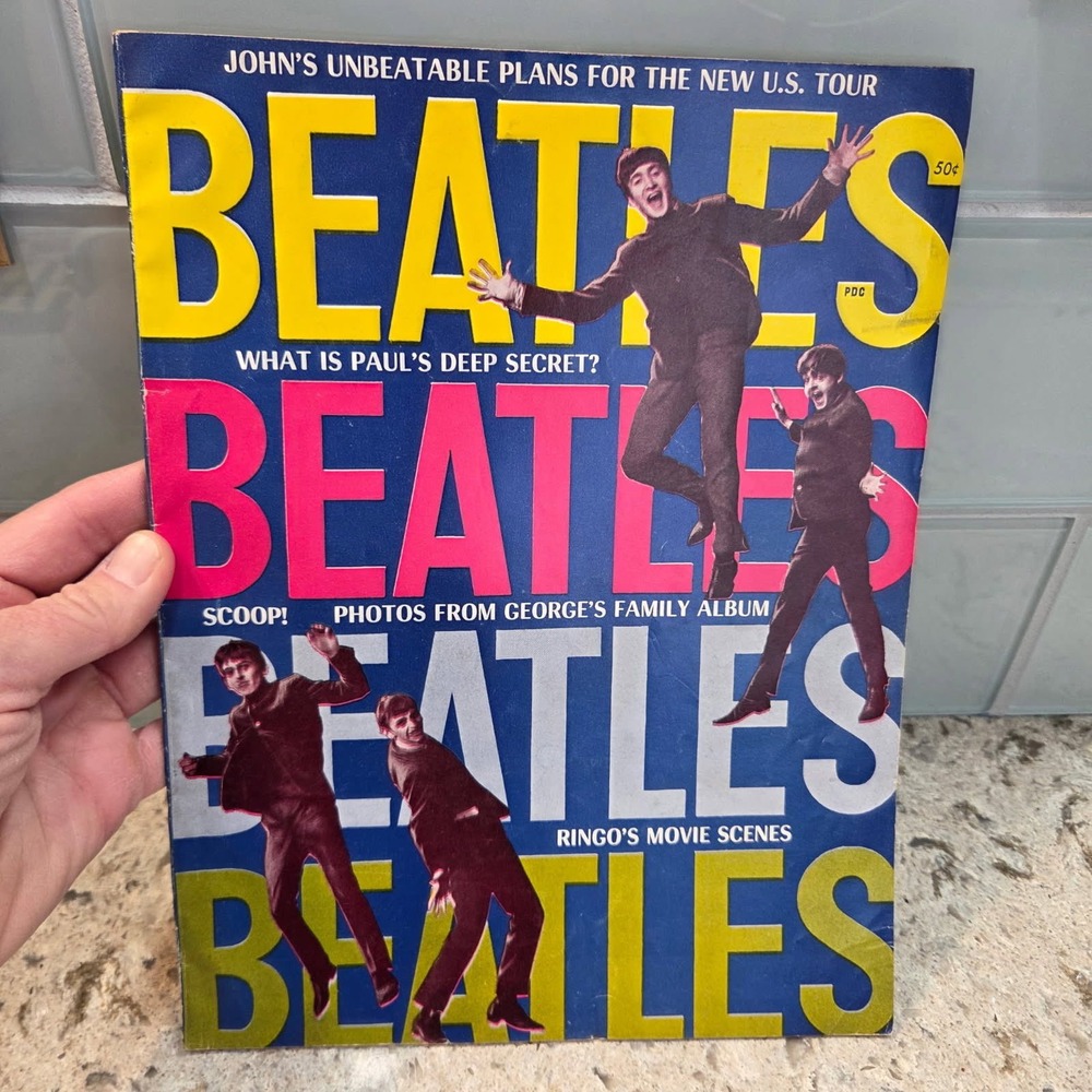Vintage 1964 The‎ Beatles Magazine PDC John Paul George Ringo US Tour Souvenir
